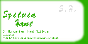 szilvia hant business card